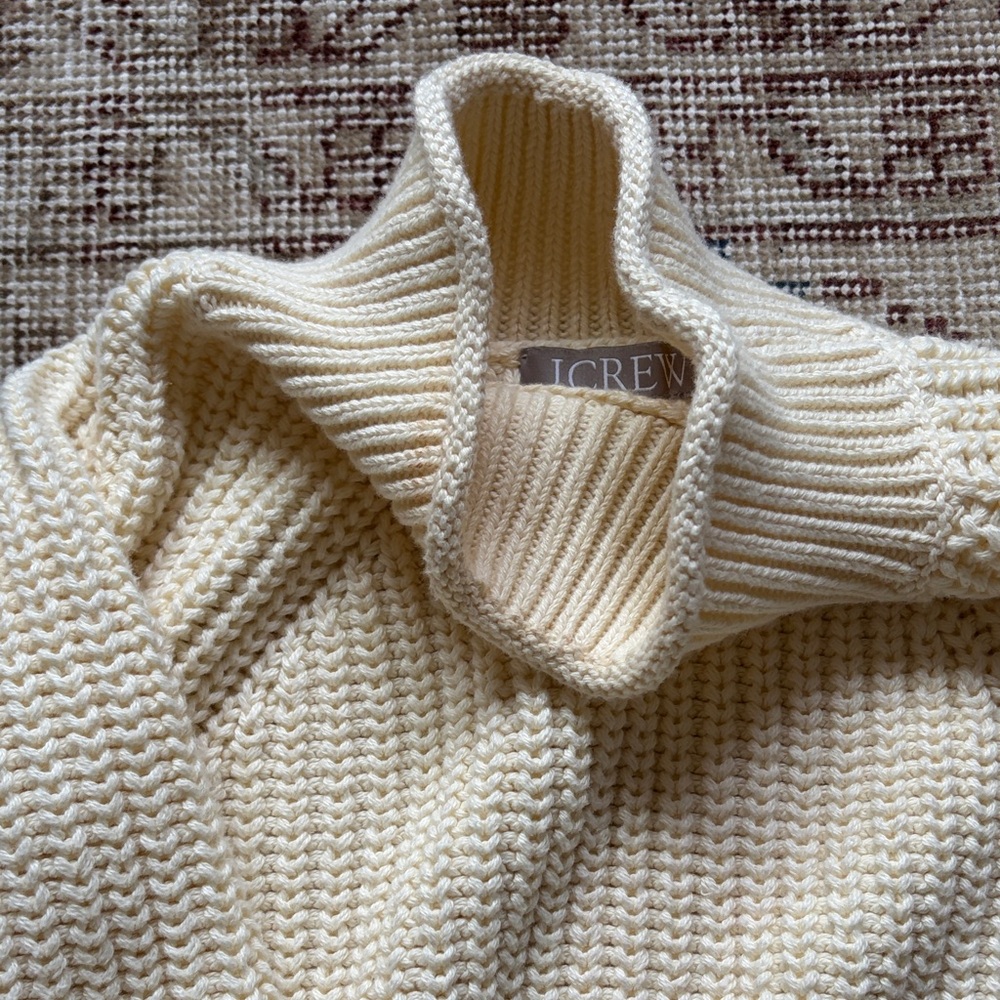 J Crew Cream Roll High-Neck Knit Sweater - Women's - Picture 5 of 7
